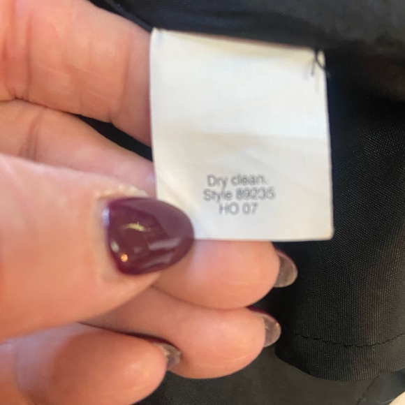 J Crew Sz 4 Black & Cream Silk Abstract Ruffle Collar Dress - Picture 6 of 16